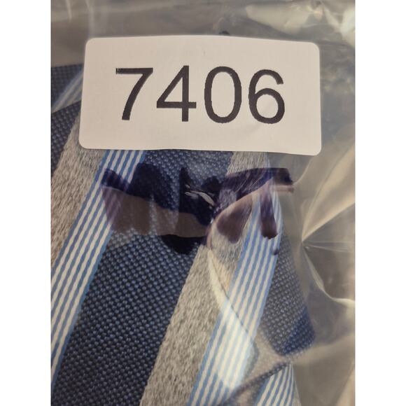 2 Bespoke Neck Ties Blue Black Striped For Button Up Shirts Formal Wedding 7406 - Picture 8 of 8